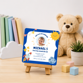 Personalised First Trip Around the Sun Memory Coaster with QR Code | MDF Coaster & Fridge Magnet | Our Magic Memories™
