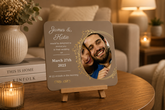 Taupe Elegance Wedding Memory Keepsake