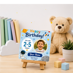 Personalised Unicorn Birthday Photo Memory Coaster | Custom Birthday Gift for Girls Aged 2–5 | Upload Photo & Video | Our Magic Memories™