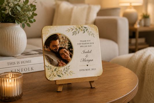 Floral Gold Personalised Memory Keepsake
