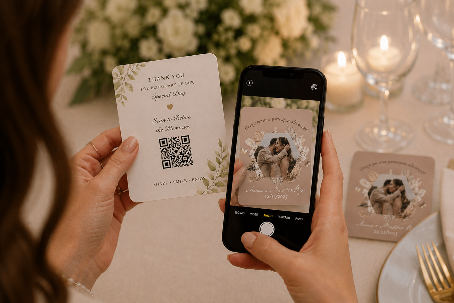 Boho Blush Wedding Memory Keepsake