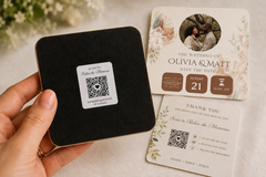 Neutral Linen Wedding Memory Keepsake