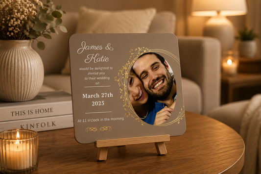 Taupe Elegance Wedding Memory Keepsake