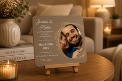 Taupe Elegance Wedding Memory Keepsake