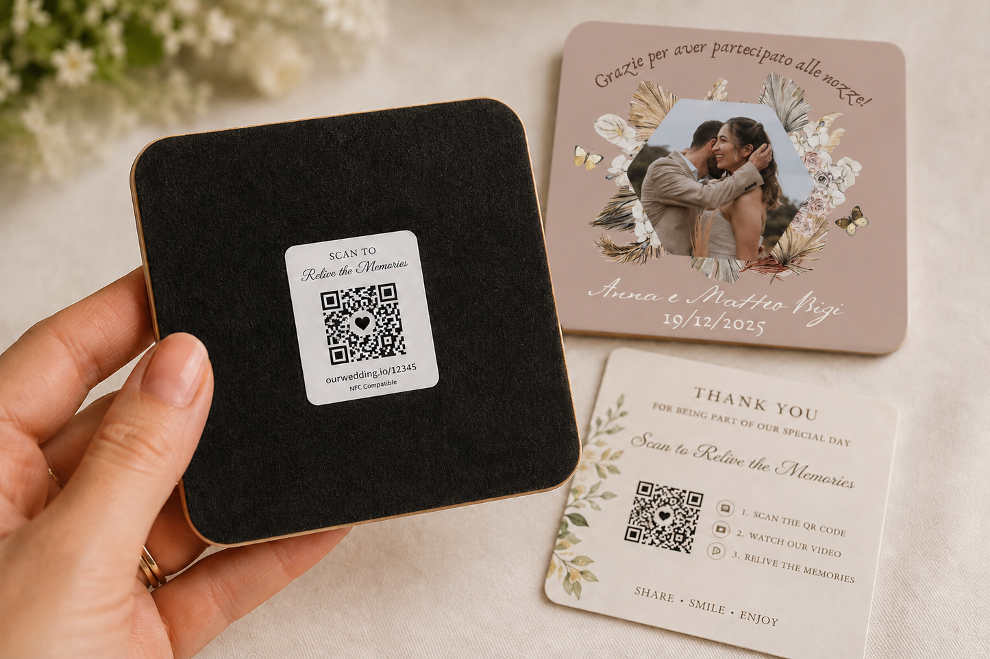Boho Blush Wedding Memory Keepsake