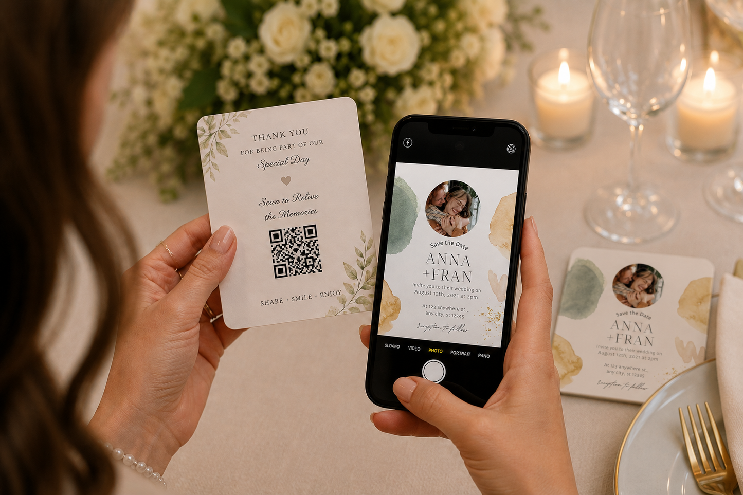 Minimal Watercolour Wedding Memory Keepsake