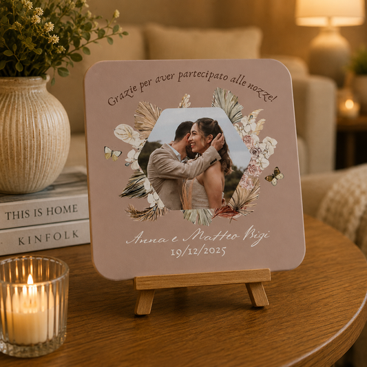 Boho Blush Wedding Memory Keepsake