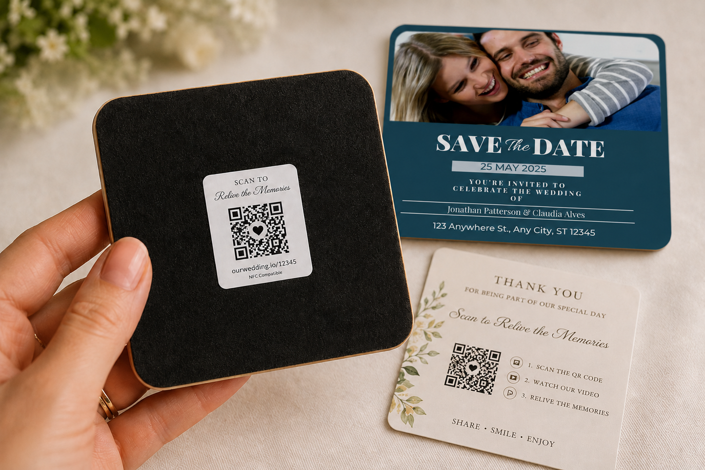 Save The Date Editorial Wedding Memory Keepsake