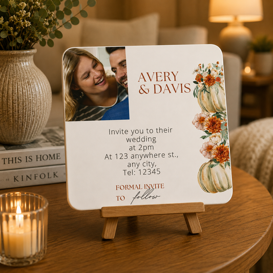Autumn Bloom Wedding Memory Keepsake
