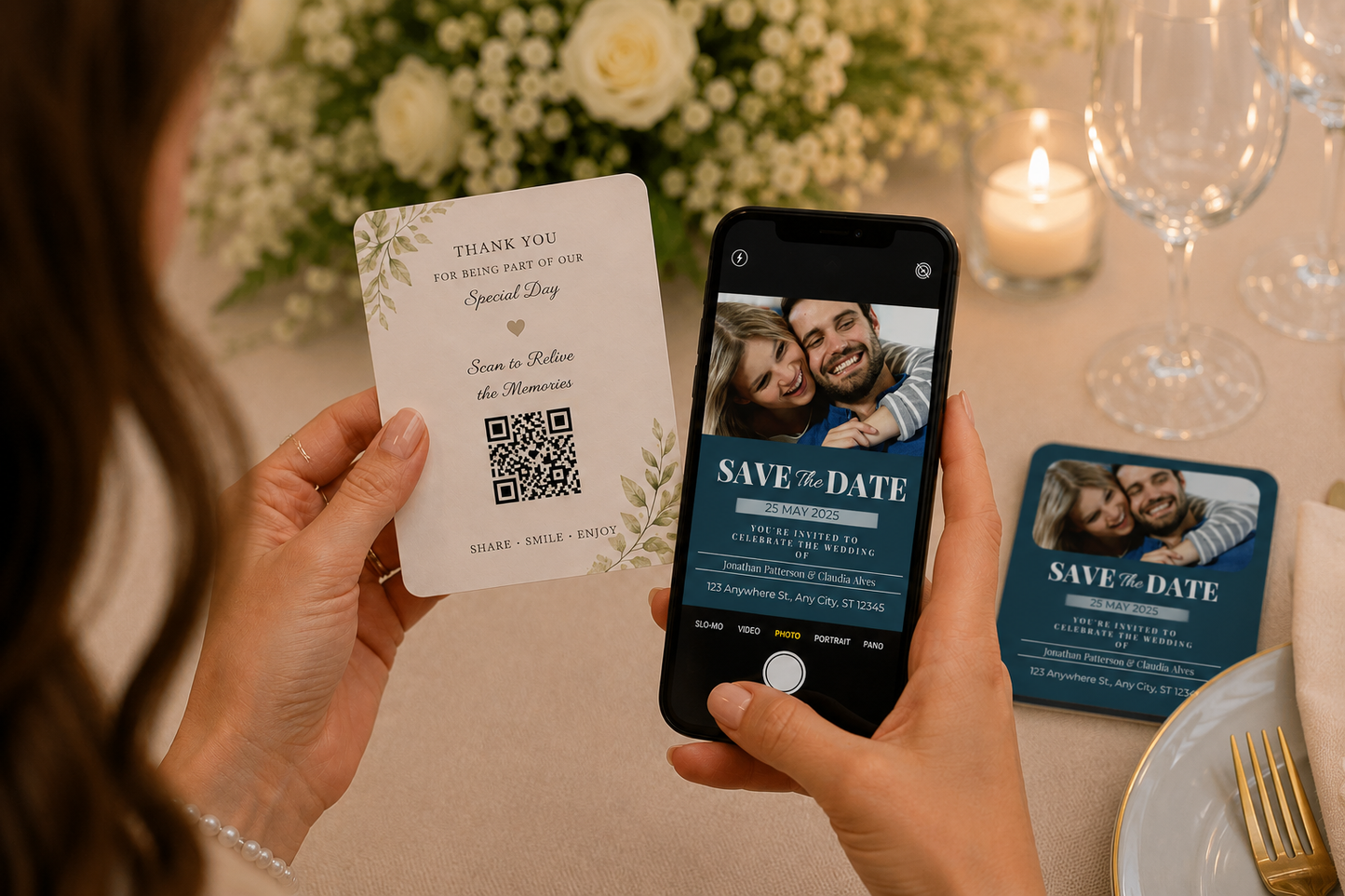 Save The Date Editorial Wedding Memory Keepsake