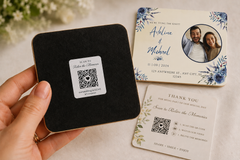 Blue Floral Romance Wedding Memory Keepsake
