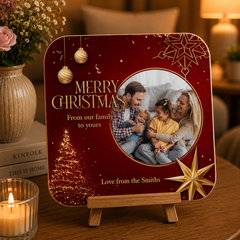 Luxury Christmas Family Keepsake Coaster
