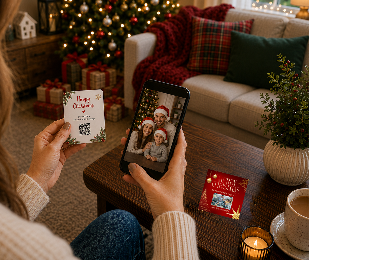 Luxury Christmas Family Keepsake Coaster